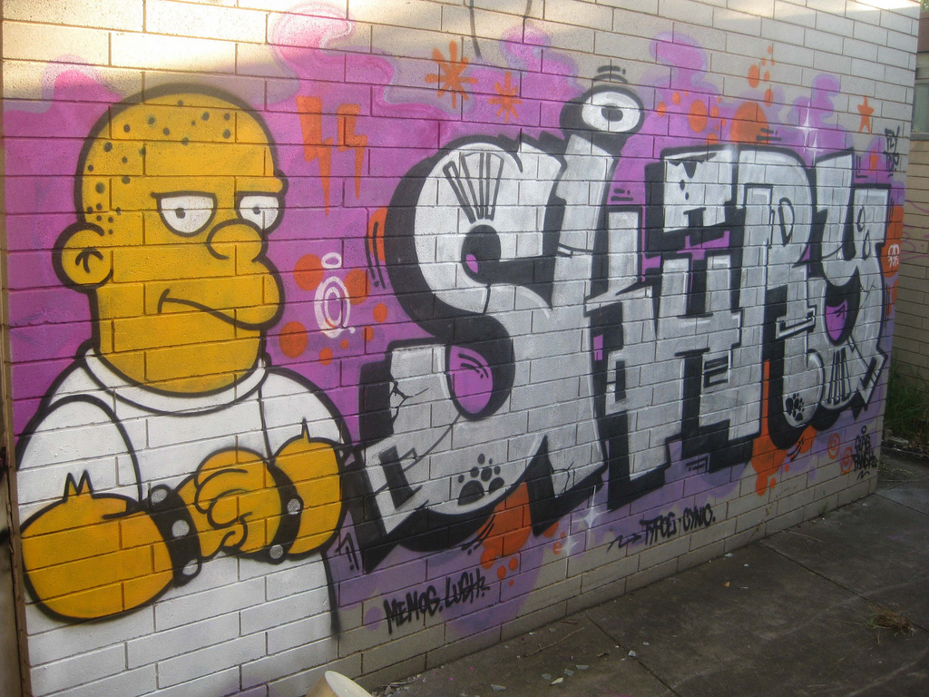 Graffiti: Los Simpsons | Gusto por el vandalismo | Graffiti# - Doble-H